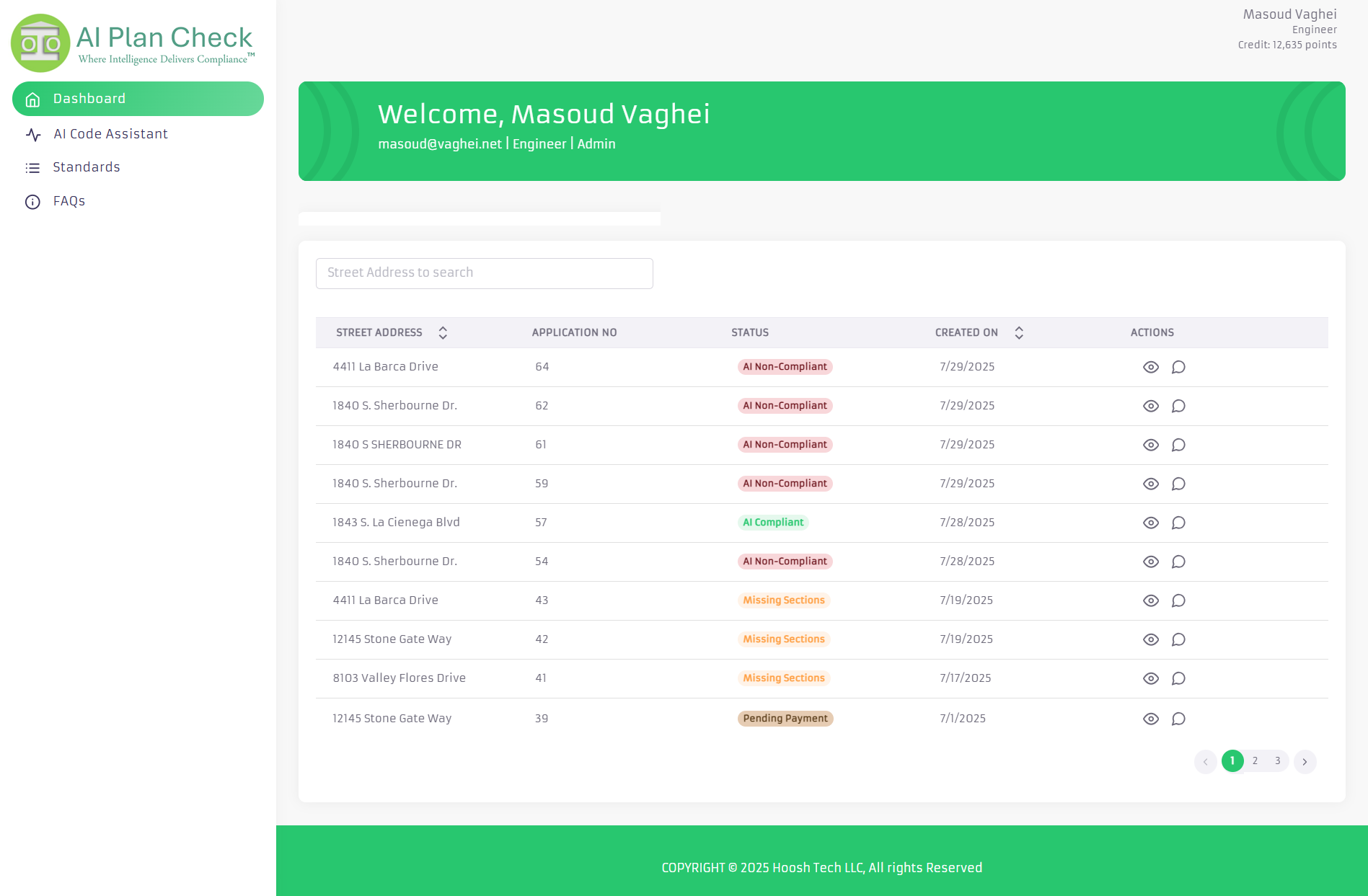 Upcoming Hoosh Tech Portal's main page mockup